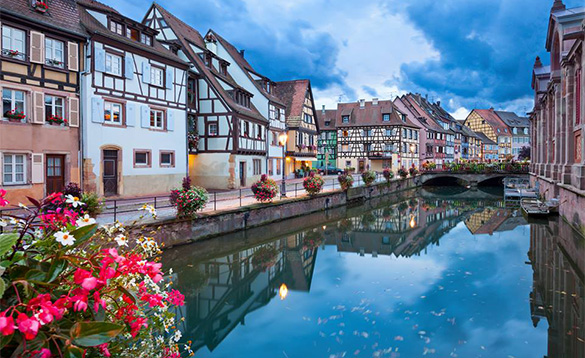 Intimate villages and towns on a river cruise/