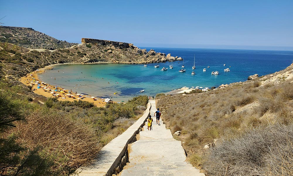 beaches in Malta